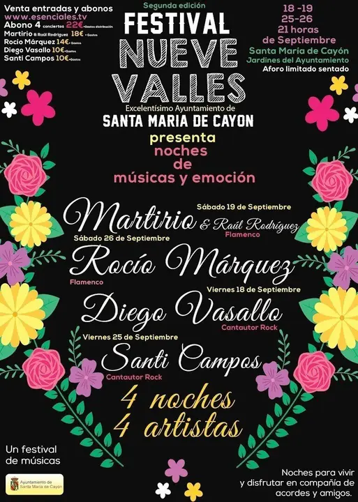 Cartel festival Nueve Valles de Santa Mar&iacute;a de Cay&oacute;n