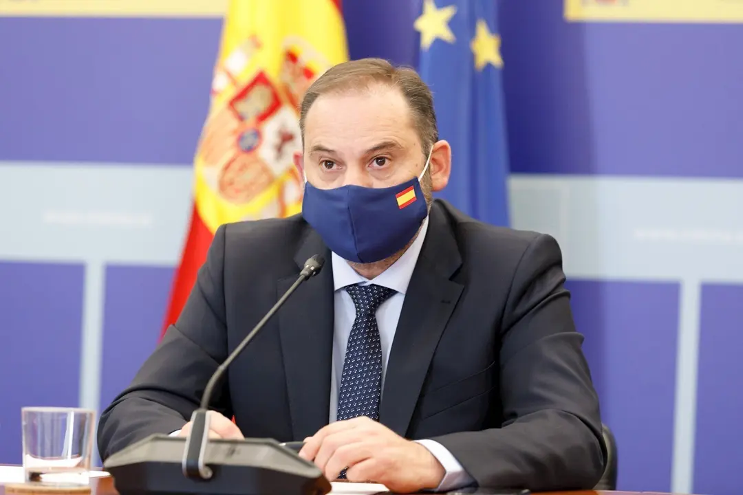 El ministro de Transportes, Movilidad y Agenda Urbana, Jos&eacute; Luis &Aacute;balos, durante la celebraci&oacute;n de la reuni&oacute;n extraordinaria de la Conferencia Nacional de Transportes