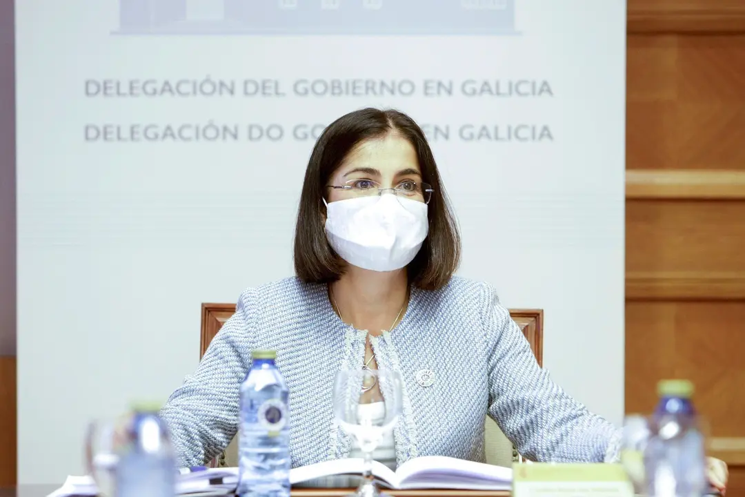 La ministra de Pol&iacute;tica Territorial y Funci&oacute;n P&uacute;blica, Carolina Darias, durante una reuni&oacute;n con los presidentes de las Diputaciones Provinciales de Galicia en A Coru&ntilde;a, Galicia (Espa&ntilde;a), a 7 de septiembre de 2020.
