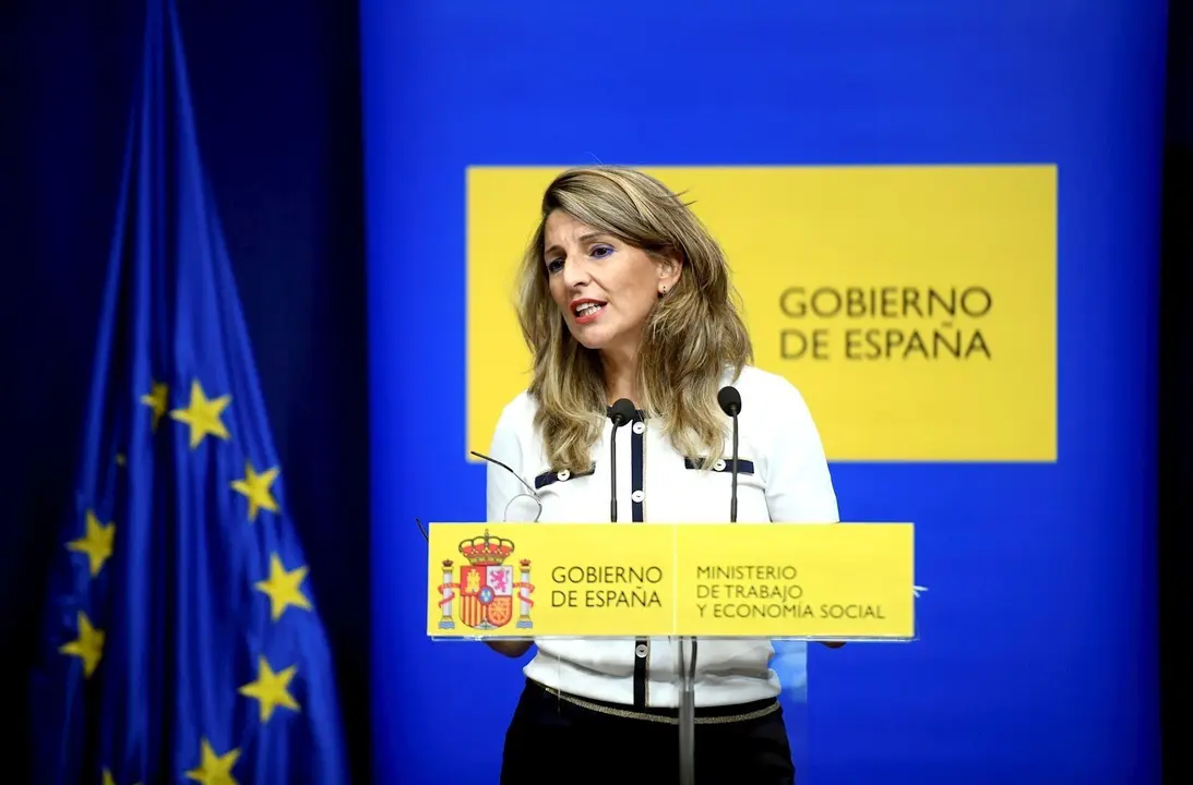 La ministra de Trabajo y Econom&iacute;a Social, Yolanda D&iacute;az