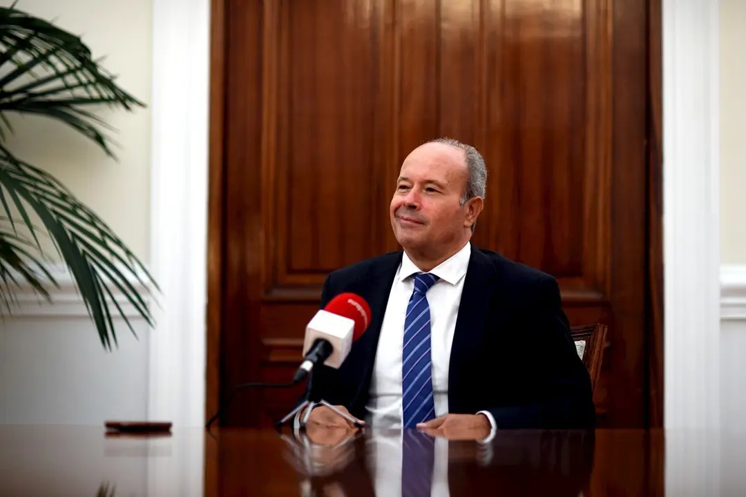 El ministro de Justicia, Juan Carlos Campo, en su despacho en el Ministerio, en Madrid (Espa&ntilde;a), a 18 de septiembre de 2020.