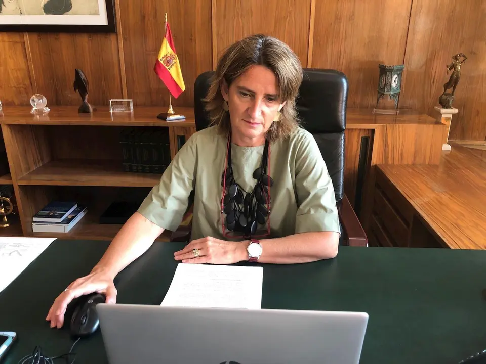 La vicepresidenta cuarta y ministra para la Transici&oacute;n Ecol&oacute;gica y Reto Demogr&aacute;fico, Teresa Ribera, preside una reunni&oacute;n de la OCDE sobre recuperaci&oacute;n econ&oacute;mica verde.