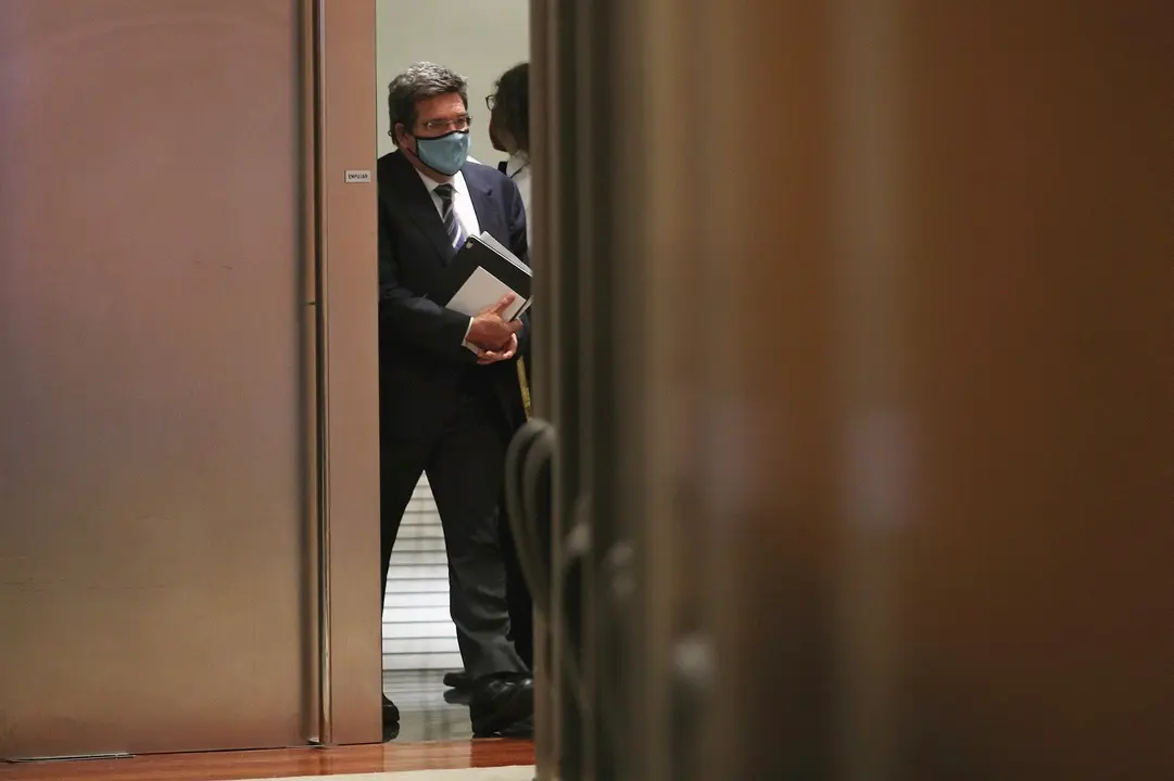 El ministro de Inclusi&oacute;n, Seguridad Social y Migraciones, Jos&eacute; Luis Escriv&aacute;, a su llegada a la Comisi&oacute;n de Seguimiento y Evaluaci&oacute;n de los Acuerdos del Pacto de Toledo en el Congreso de los Diputados. 