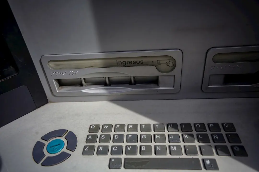 Un cajero de un banco