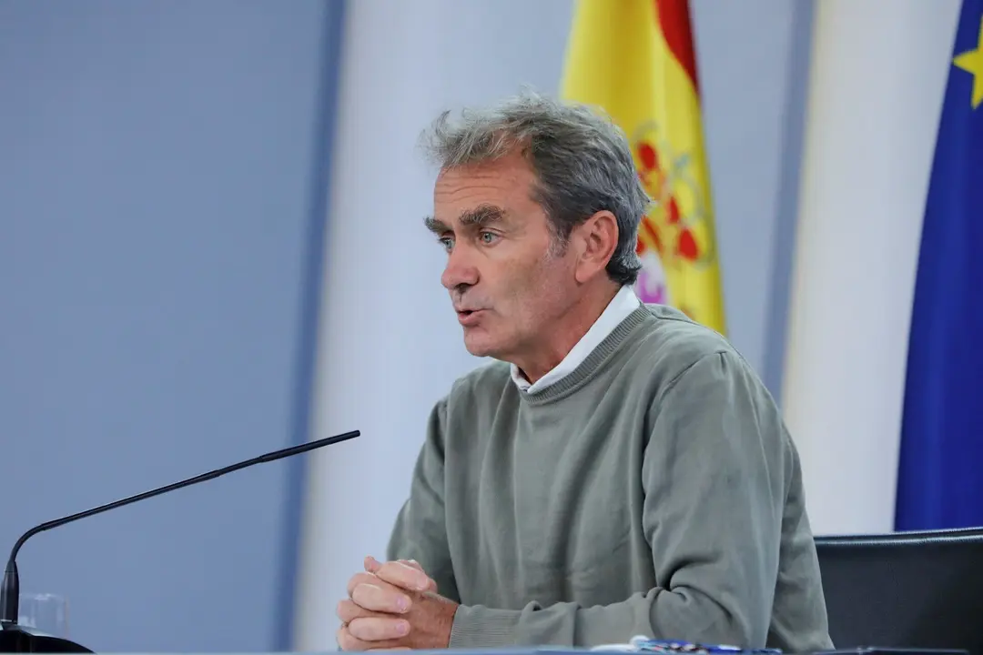 el director del Centro de Coordinaci&oacute;n de Alertas y Emergencias Sanitarias -CCAES- Fernando Sim&oacute;n, comparece en rueda de prensa telem&aacute;tica en Moncloa, para informar de la evoluci&oacute;n de la COVID-19, en Madrid (Espa&ntilde;a), a 28 de septiembre de 2020.