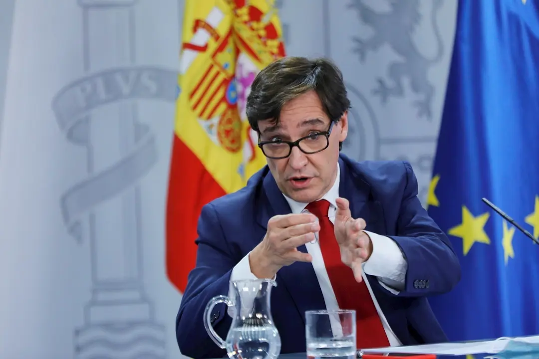 El ministro de Sanidad, Salvador Illa, comparece en rueda de prensa telem&aacute;tica en Moncloa, para informar de la evoluci&oacute;n de la COVID-19, en Madrid (Espa&ntilde;a), a 28 de septiembre de 2020.