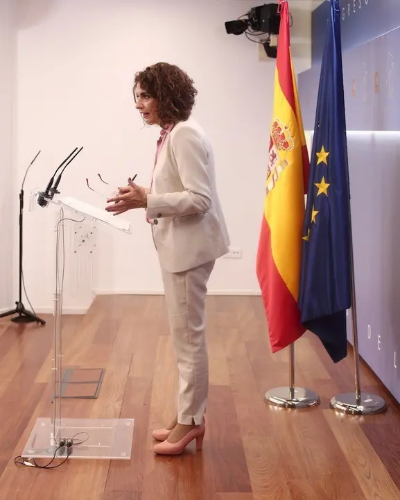 La ministra portavoz y de Hanidad, Mar&iacute;a Jes&uacute;s Montero, en una imagen de archivo en el Congreso.