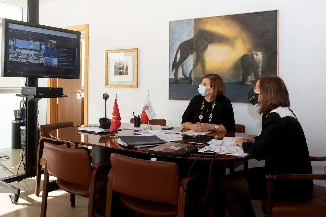 La consejera de Presidencia, Interior, Justicia y Acci&oacute;n Exterior, Paula Fern&aacute;ndez, interviene en el pleno del Comit&eacute; de las Regiones de Europa