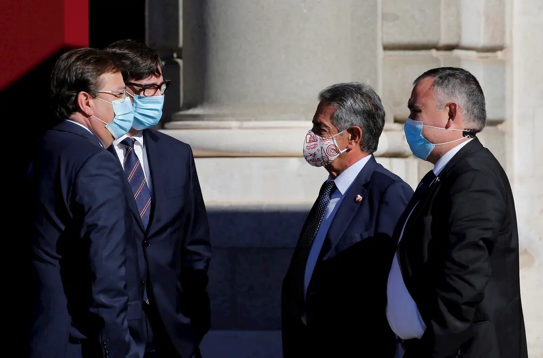 El presidente de Cantabria, Miguel &Aacute;ngel Revilla, en los actos del 12 de octubre en Madrid