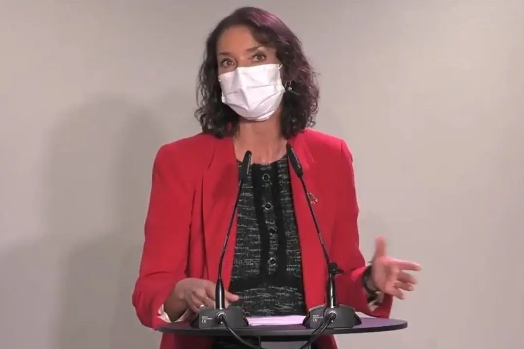 Reyes Maroto en su intervenci&oacute;n.