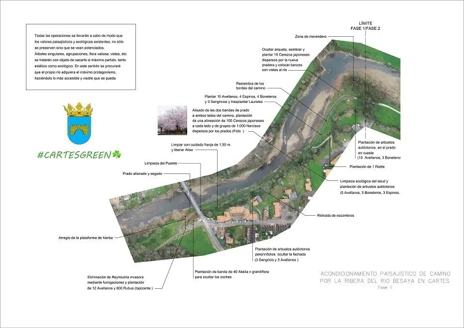 Proyecto de acondicionamiento paisaj&iacute;stico de la ribera del Besaya a su paso por Cartes