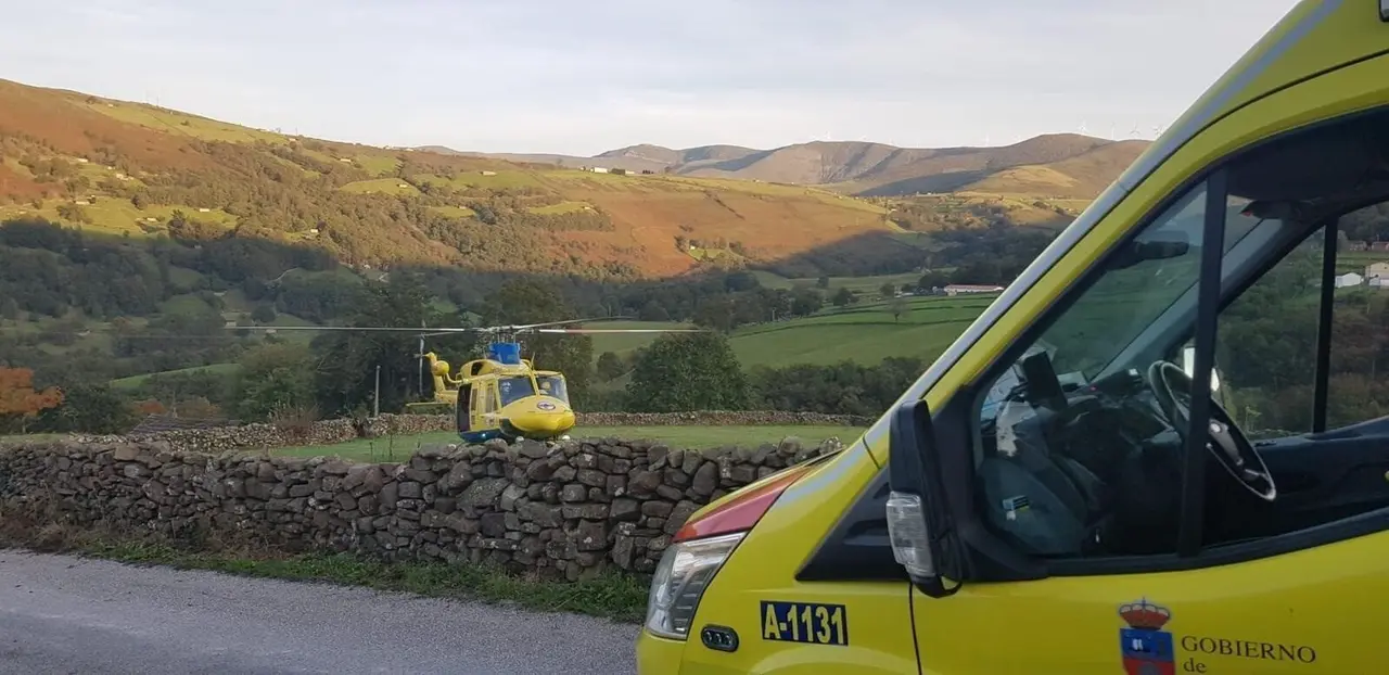 Evacuaci&oacute;n en helic&oacute;ptero de un var&oacute;n con dolor tor&aacute;cico desde San Pedro del Romeral al 'Seve Ballesteros'