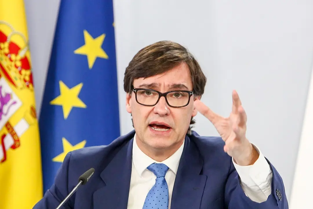 El ministro de Sanidad, Salvador Illa, comparece en rueda de prensa en Moncloa para informar de la evoluci&oacute;n de la pandemia, en Madrid (Espa&ntilde;a), a 13  de octubre de 2020.