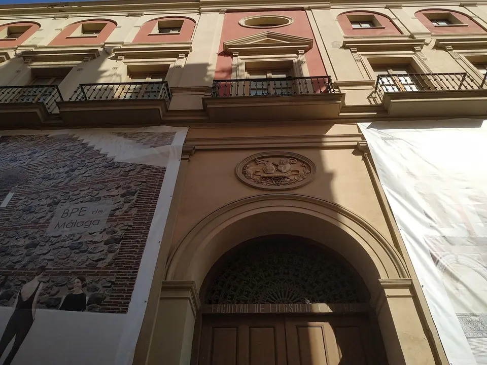 Fachada de la futura Biblioteca P&uacute;blica del Estado en calle San Agust&iacute;n de M&aacute;laga