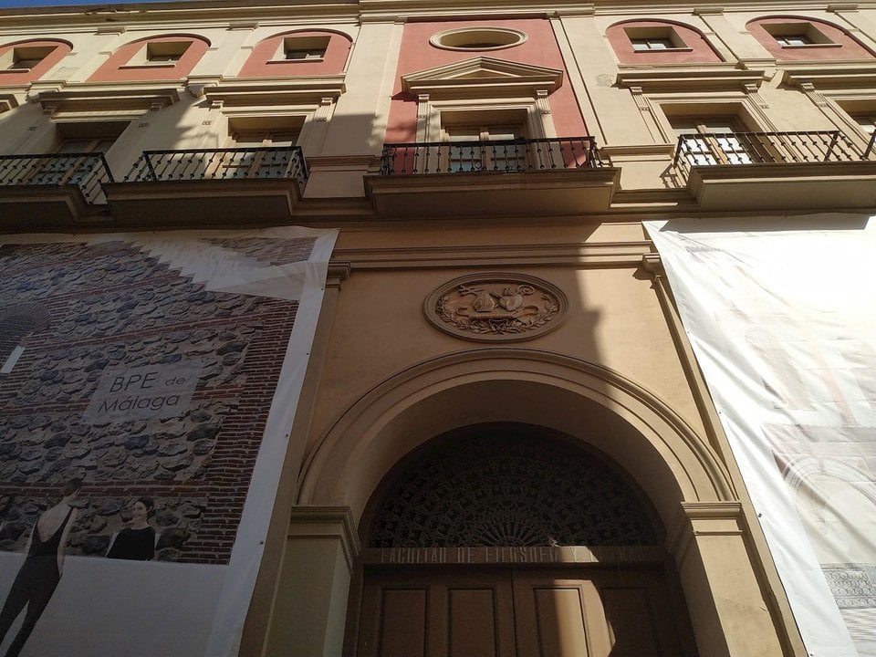 Fachada de la futura Biblioteca Pública del Estado en calle San Agustín de Málaga