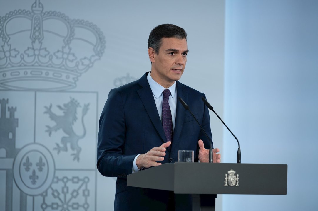 El presidente del Gobierno, Pedro Sánchez, en la Moncloa el 23 de octubre de 2020.