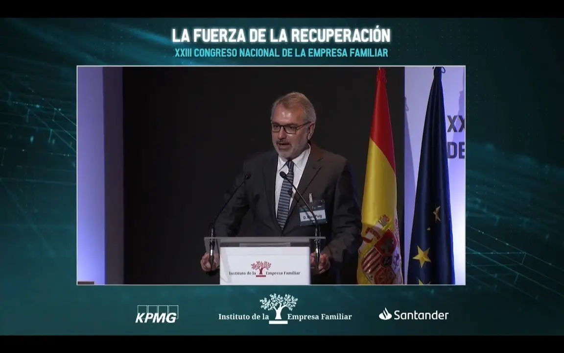 El presidente del Instituto de la Empresa Familiar, Marc Puig, durante la inauguraci&oacute;n del XXIII Congreso Nacional de la Empresa Familiar