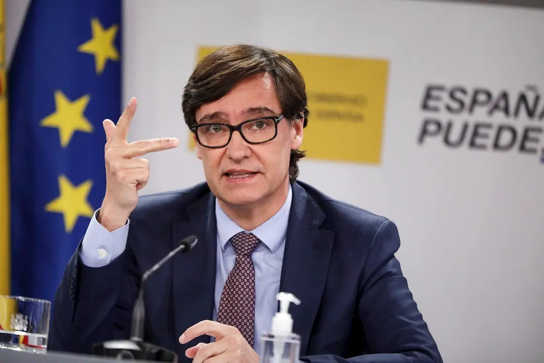 El ministro de Sanidad, Salvador Illa, comparece en rueda de prensa para detallar el proyecto de PGE 2021 correspondientes a Sanidad, en Moncloa, Madrid (Espa&ntilde;a), a 30 de octubre de 2020.