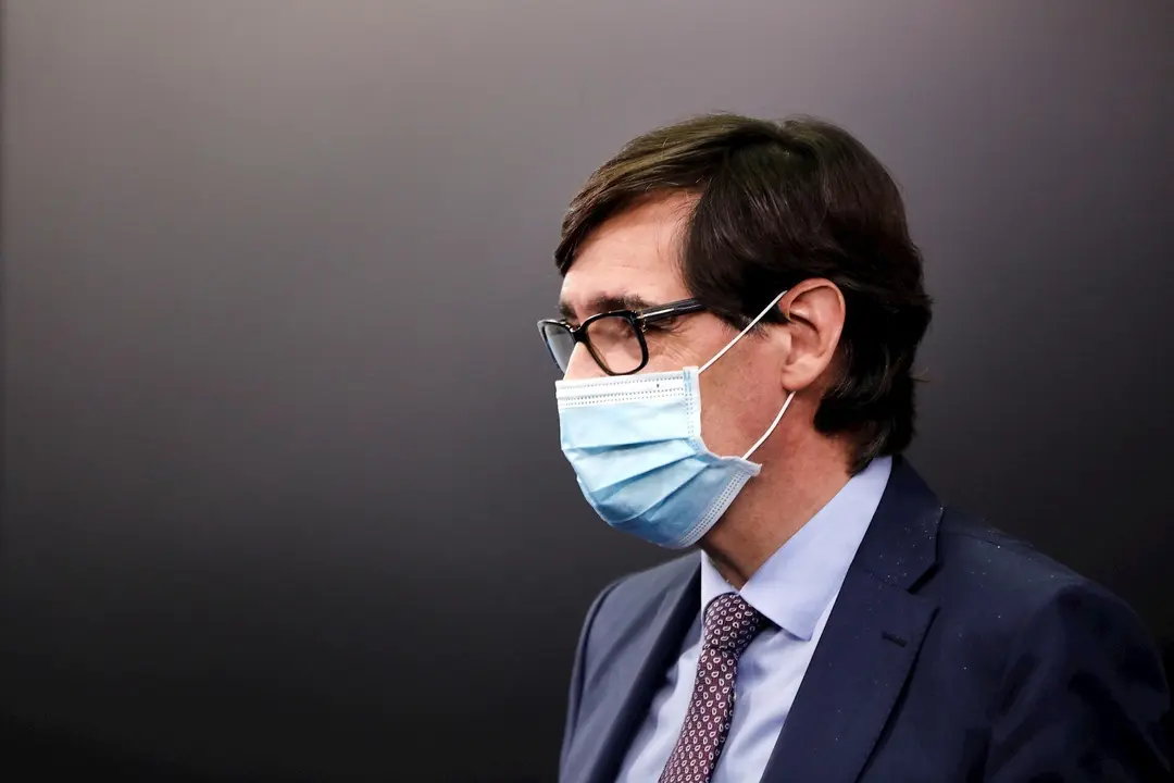 El ministro de Sanidad, Salvador Illa, comparece en rueda de prensa para detallar el proyecto de PGE 2021 correspondientes a Sanidad, en Moncloa, Madrid (Espa&ntilde;a), a 30 de octubre de 2020.