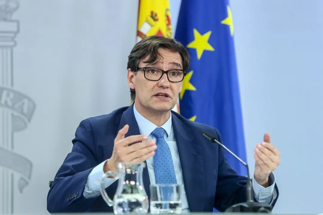 El ministro de Sanidad, Salvador Illa, ofrece una rueda de prensa tras la celebraci&oacute;n del Consejo Interterritorial en el Complejo de Moncloa, en Madrid, (Espa&ntilde;a), a 4 de noviembre de 2020. Durante la reuni&oacute;n de esta tarde, el Consejo Interterritorial de S