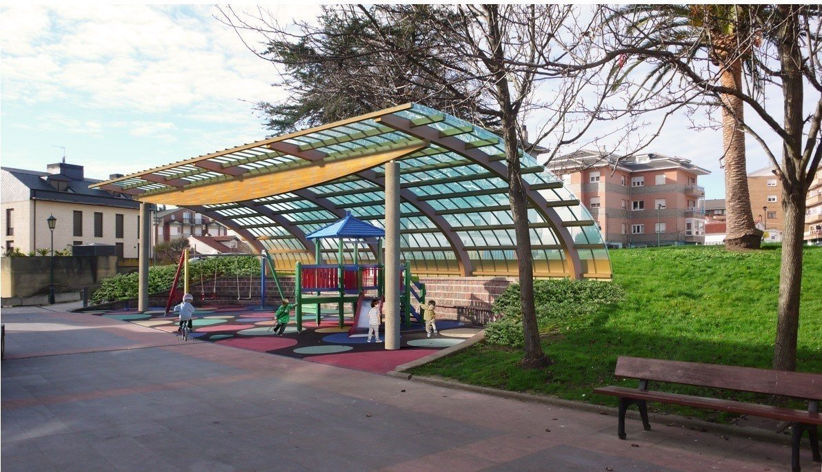 Imagen del proyecto planteado por el equipo de Gobierno de Suances (PSOE) para el parque cubierto