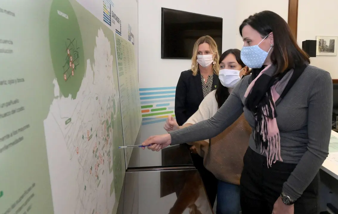 Nuevo mapa de colegios y farmacias de Santander