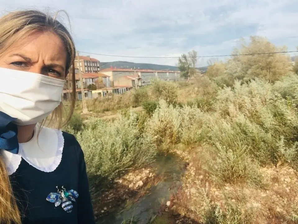 La diputada de Cs en el Parlamento de Cantabria Marta Garc&iacute;a en Reinosa