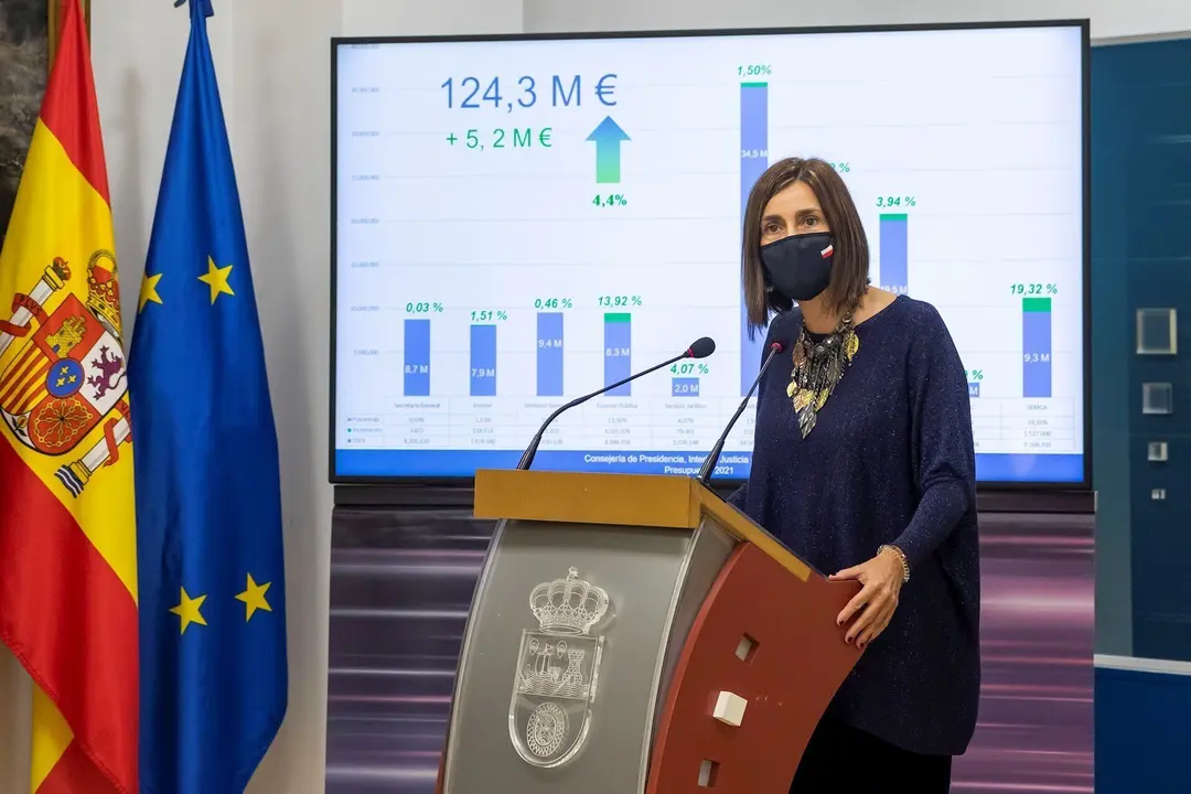 Paula Fern&aacute;ndez, consejera de Presidencia y Justicia, presenta los presupuestos de su departamento para 2021