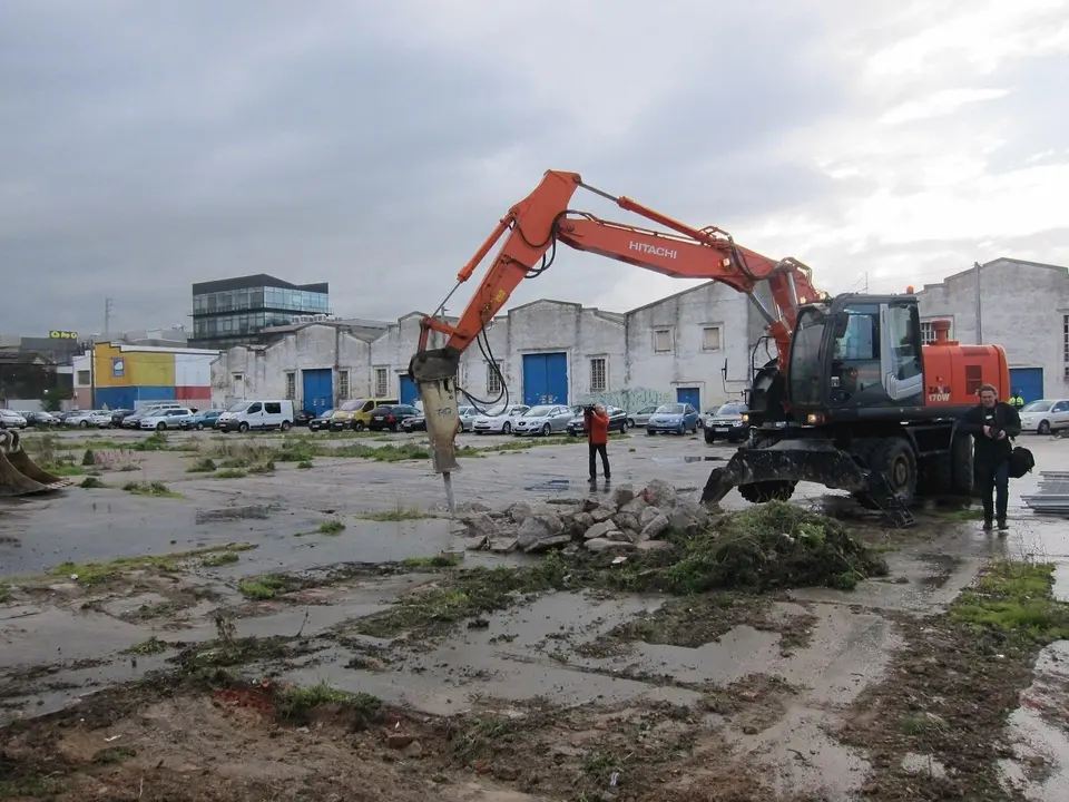 Obras del paseo mar&iacute;timo de Castilla-Hermida. Archivo