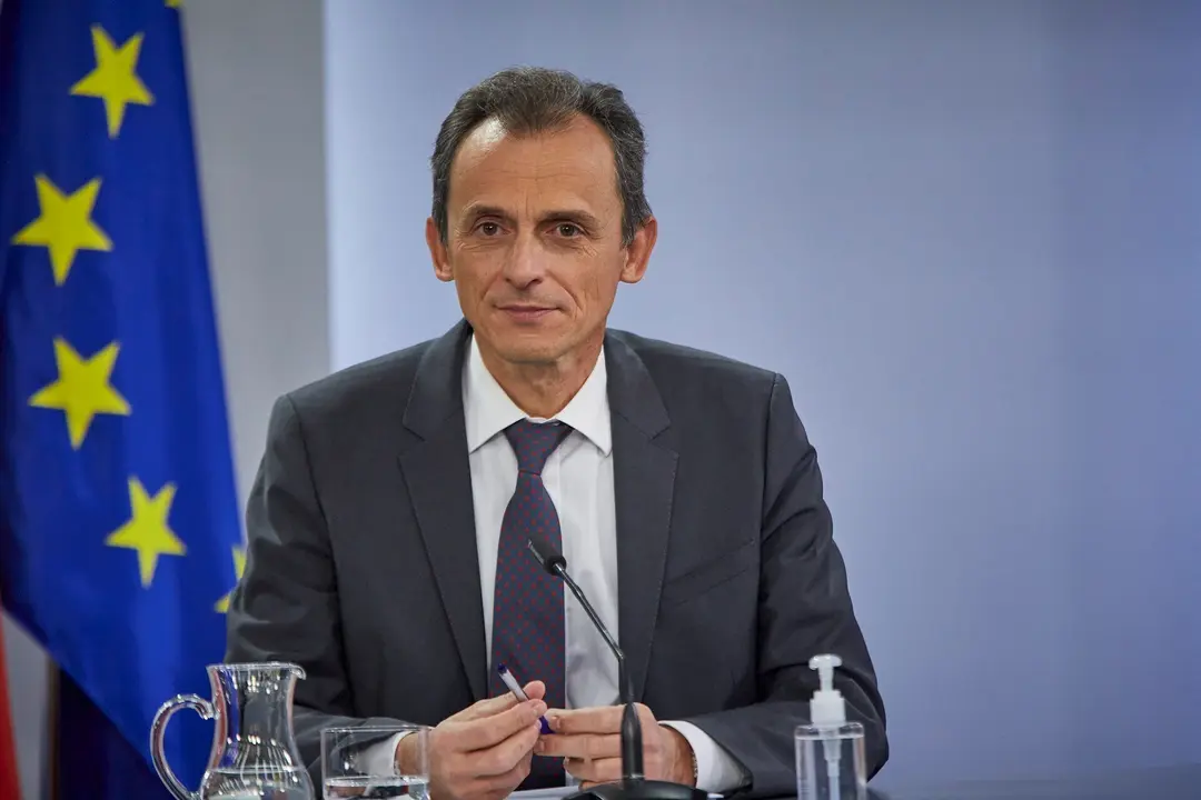 El ministro de Ciencia e Innovaci&oacute;n, Pedro Duque, durante la rueda de prensa posterior al Consejo de Ministros