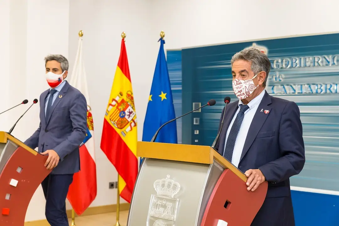 El presidente de Cantabria, Miguel &Aacute;ngel Revilla, y el vicepresidente, Pablo Zuloaga