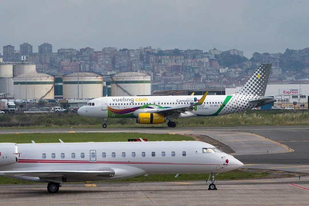 Aviones en el aeropuerto Seve Ballesteros