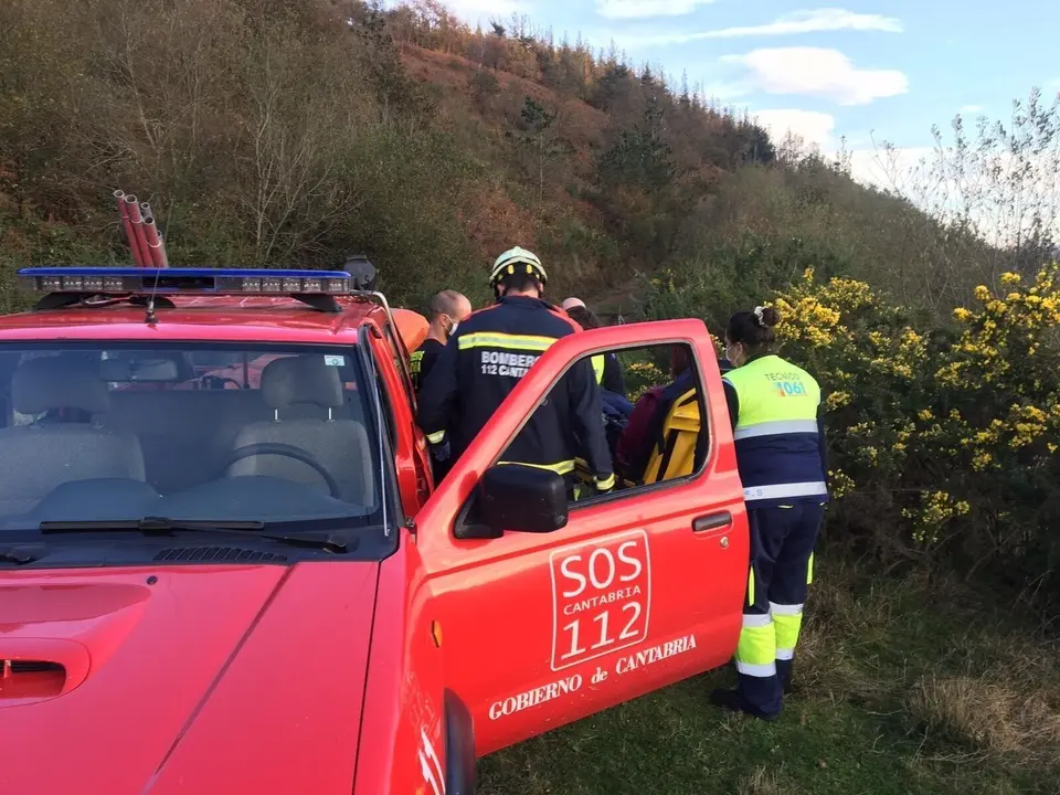 Rescate de una senderista en el monte Gedo