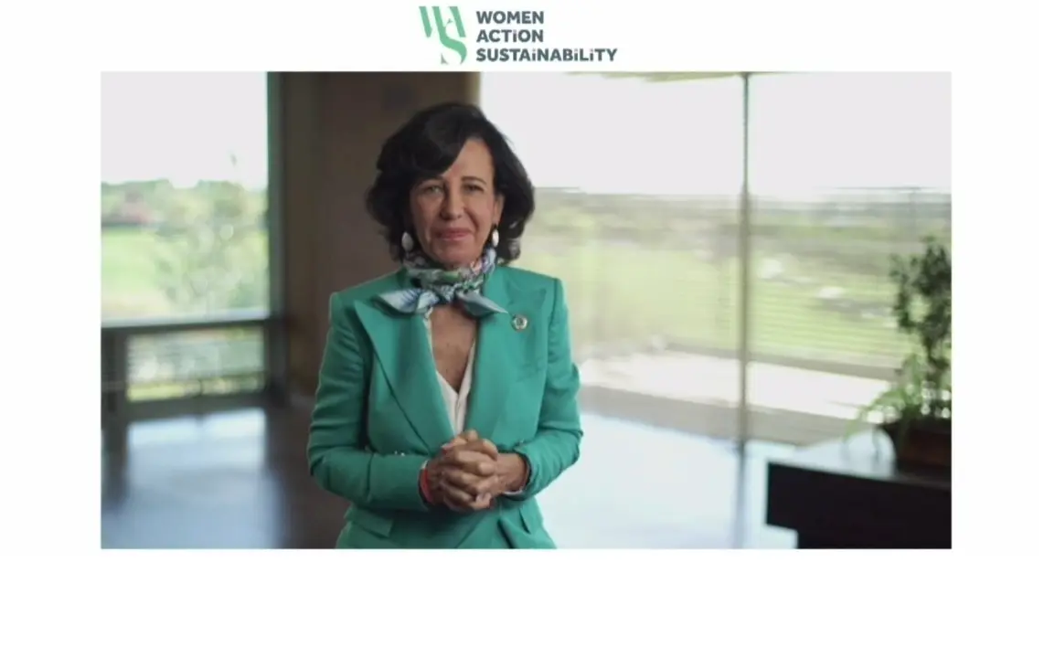 La presidentaa de Banco Santander, Ana Bot&iacute;n, en el evento 'Una cuesti&oacute;n de fondo: el fondo europeo de recuperaci&oacute;n y sostenibilidad' organaizado por WAS.