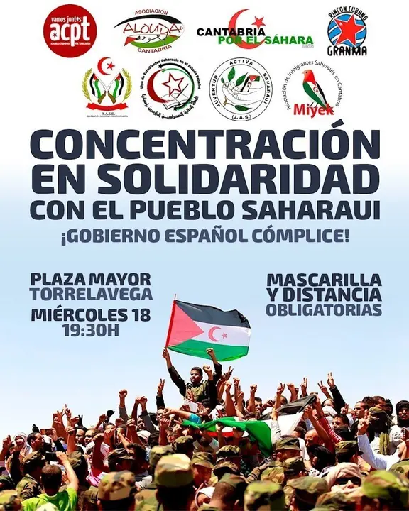 Cartel concentraci&oacute;n de apoyo al pueblo saharaui