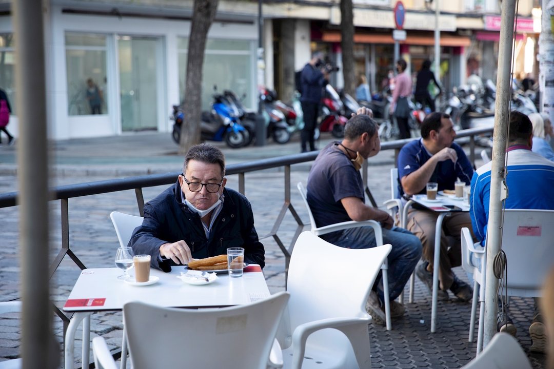 Terraza de el bar de Triana (Sevilla). Sevilla a18 de noviembre 2020