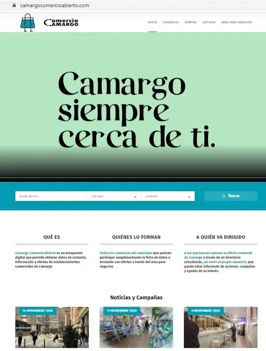 Nota De Prensa: Web Camargocomercioabierto.Com