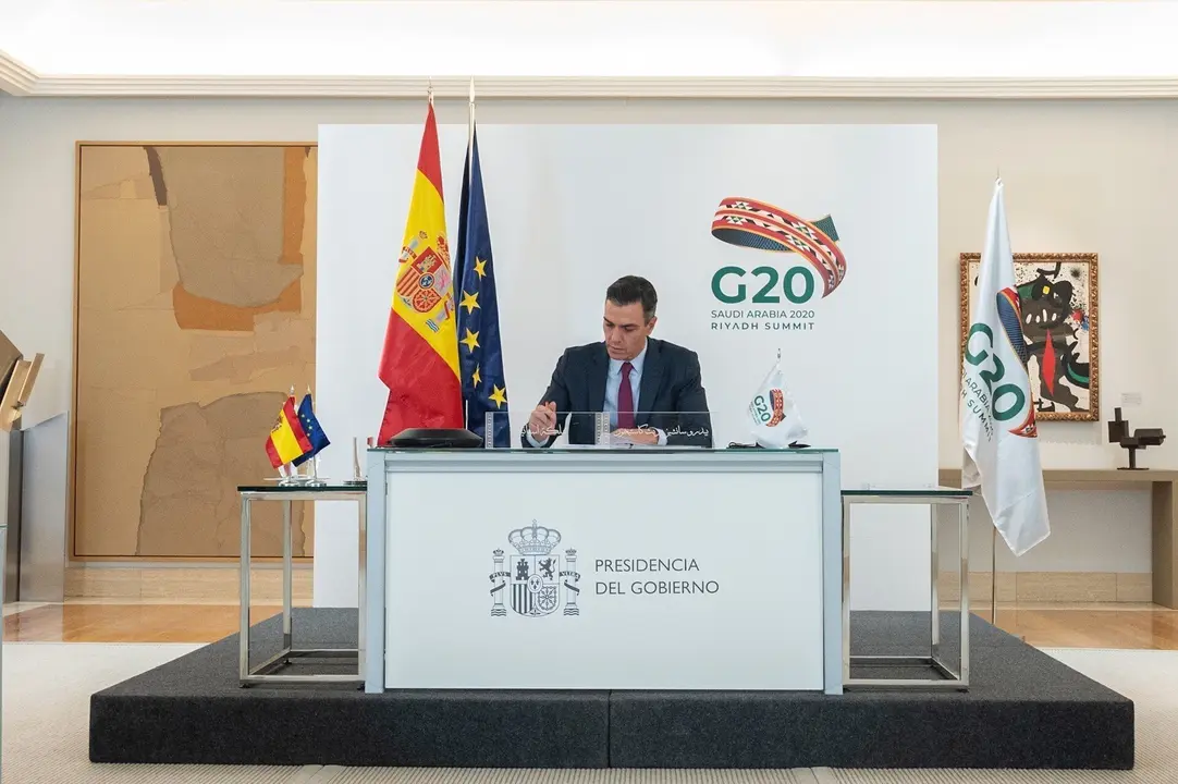 El presidente del Gobierno, Pedro S&aacute;nchez, comparece en rueda de prensa tras su participaci&oacute;n en la segunda jornada de la Cumbre del G20