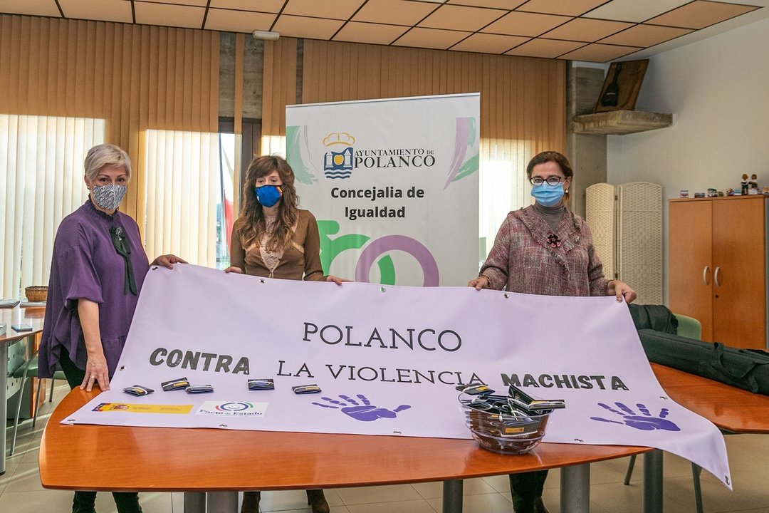 Presentación de la campaña sobre violencia machista de Polanco