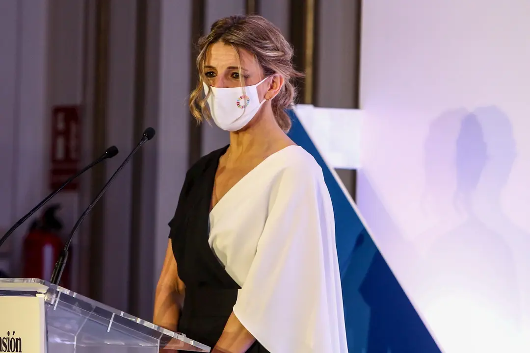 La ministra de Trabajo y Econom&iacute;a Social, Yolanda D&iacute;az