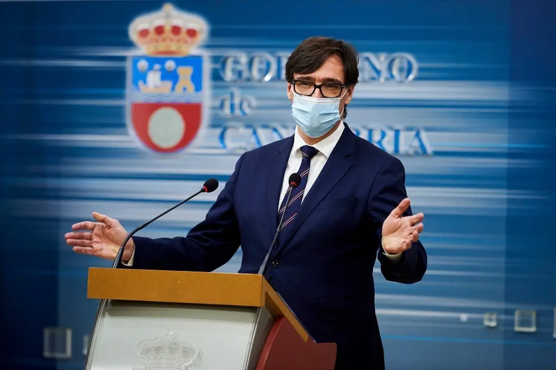 El ministro de Sanidad, Salvador Illa, en rueda de prensa en Santander
