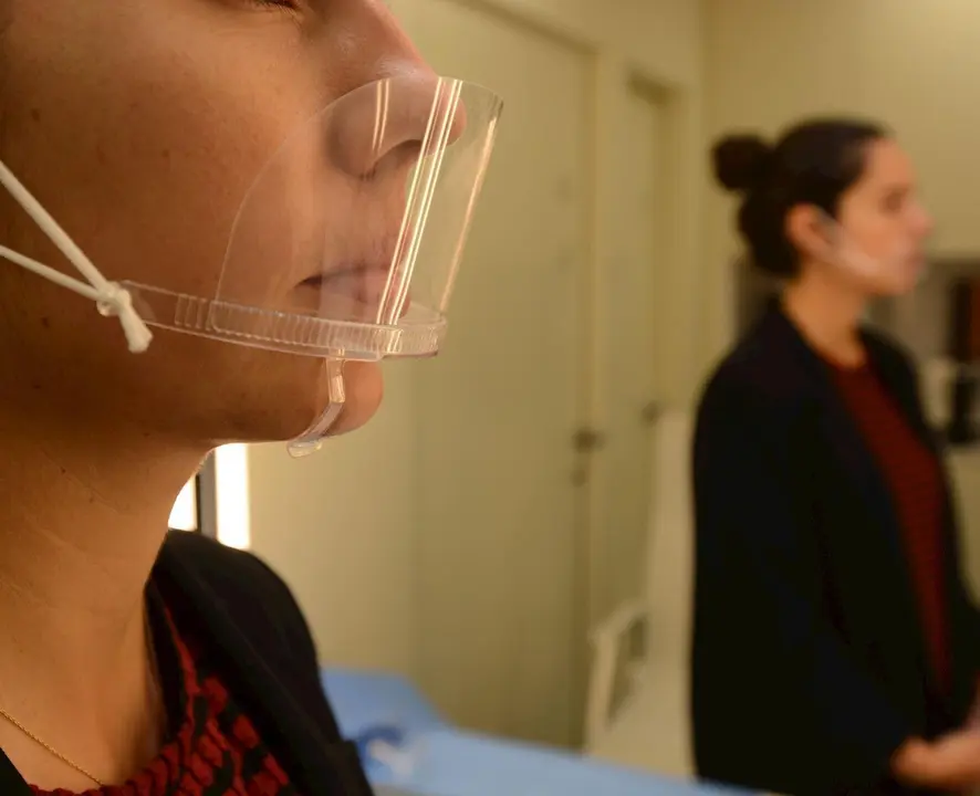 Mascarillas transparentes de PVC