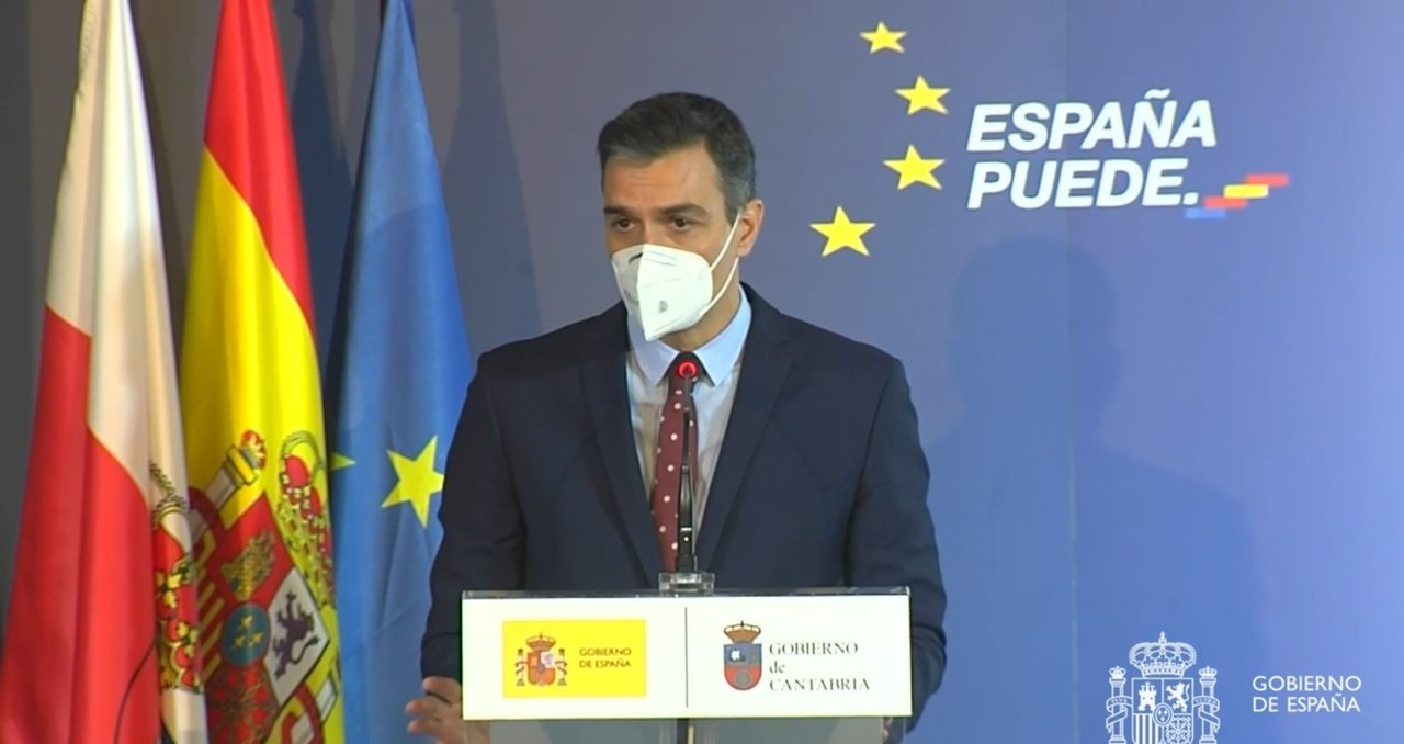 El presidente del Gobierno, Pedro Sánchez, presenta el el Plan de Recuperación, Transformación y Resiliencia de la Economía Española, en Comillas (Cantabria), a 4 de diciembre de 2020.