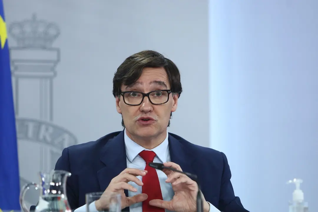 El ministro de Sanidad, Salvador Illa, comparece en rueda de prensa tras la reuni&oacute;n del Consejo Interterritorial del Sistema Nacional de Salud, en Madrid (Espa&ntilde;a), a 2 de diciembre de 2020.