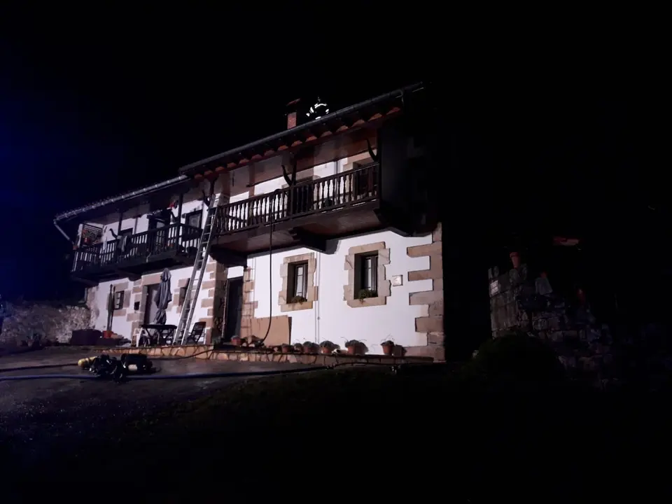 Vivienda afectada por el incendio