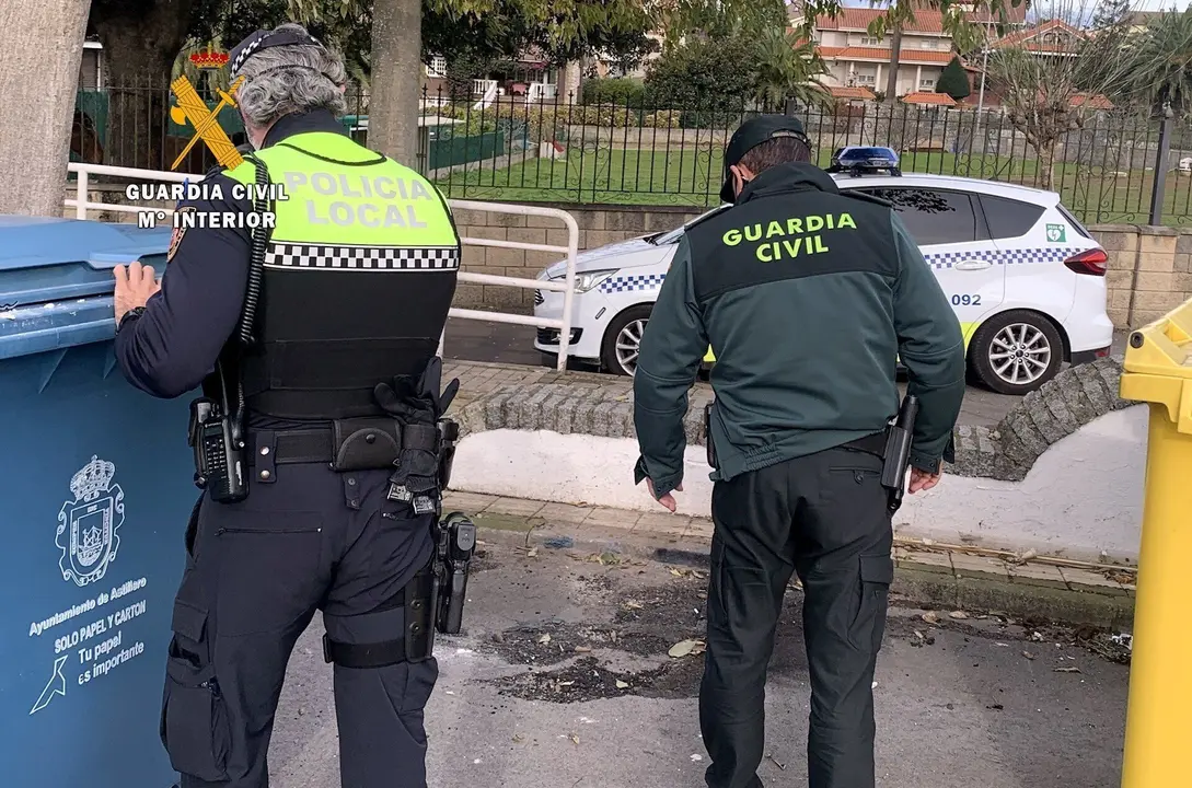 Contenedores quemados