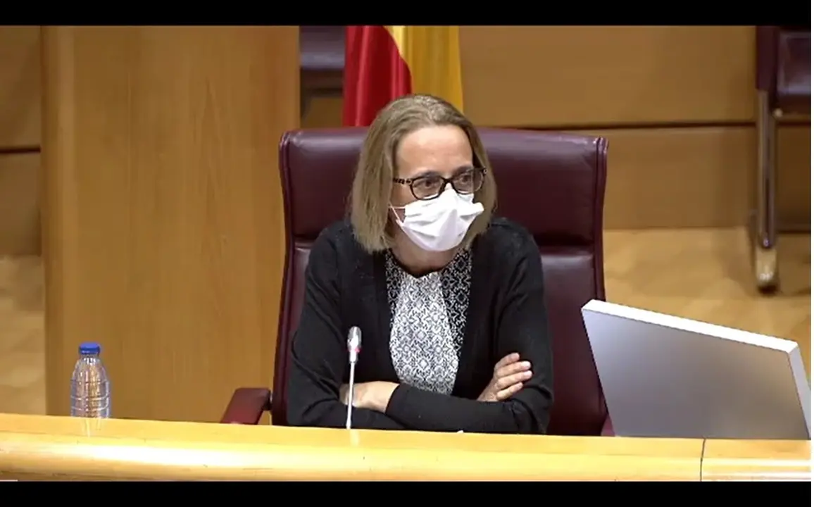 La secretaria general de Financiaci&oacute;n Auton&oacute;mica y Local, In&eacute;s Ol&oacute;ndriz de Moragas, en la comisi&oacute;n de presupuestos del Senado.