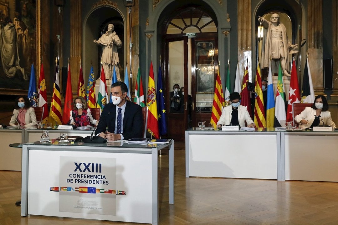 El presidente del Gobierno, Pedro Sánchez, en la Conferencia de Presidentes del 26 de octubre