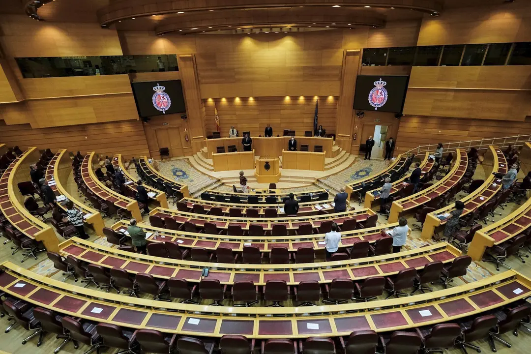 Vista general del hemiciclo del Senado.