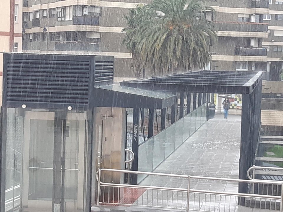 Lluvia intensa en Vizcaya
